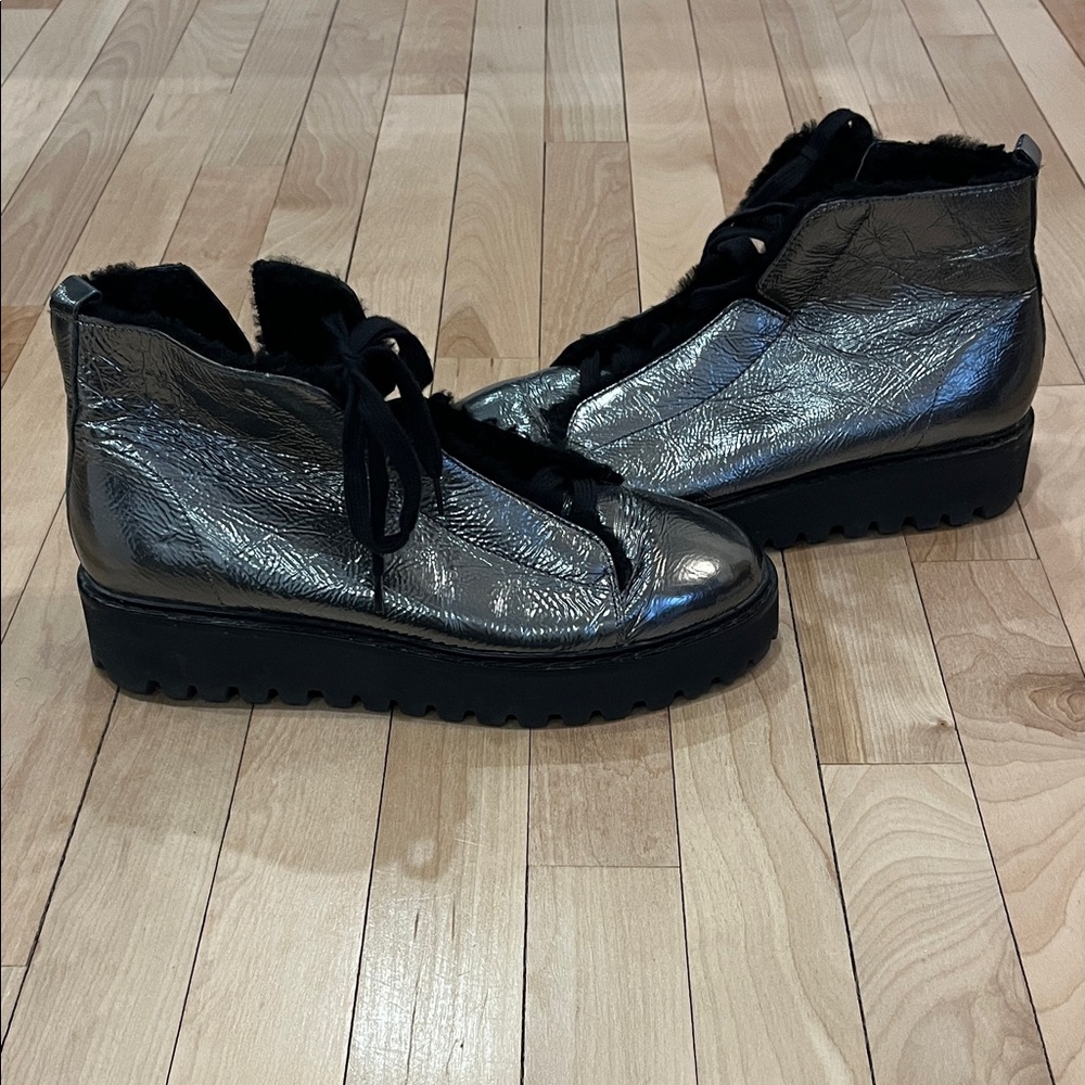 Kennel & schmenger Silver Ankle platform Boots